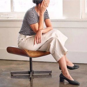 Everlane The Italian Leather Day Heel, Black, Size 9